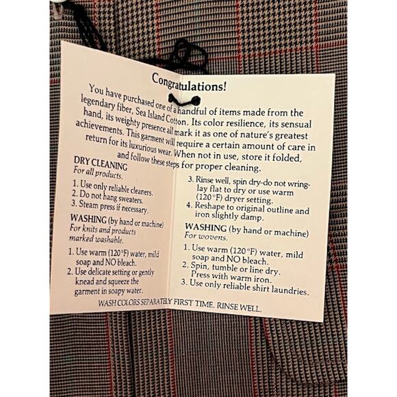 Vintage 80s New Garfinckels Shirt Brown Red Plaid Button Down Size L - Picture 5 of 8